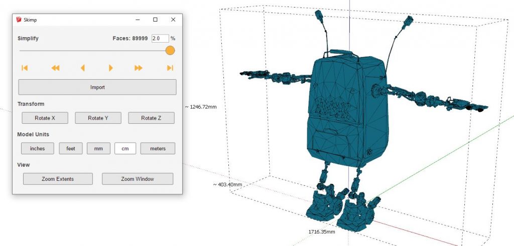 Конвертировать fbx в sketchup